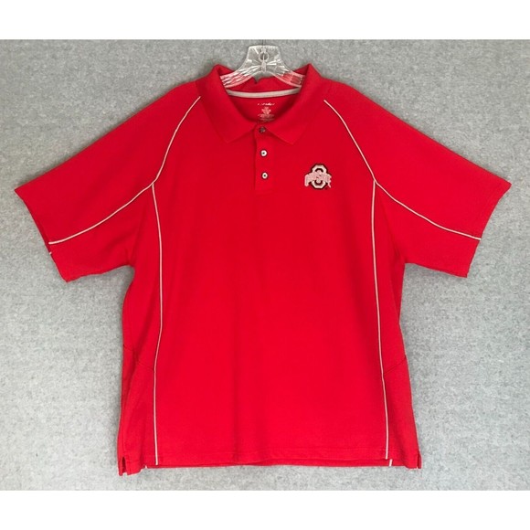 Ohio State Polo Shirt Mens XL Golf‎ Red Short Sleeve Buckeyes Embroidered Logo - Picture 1 of 6